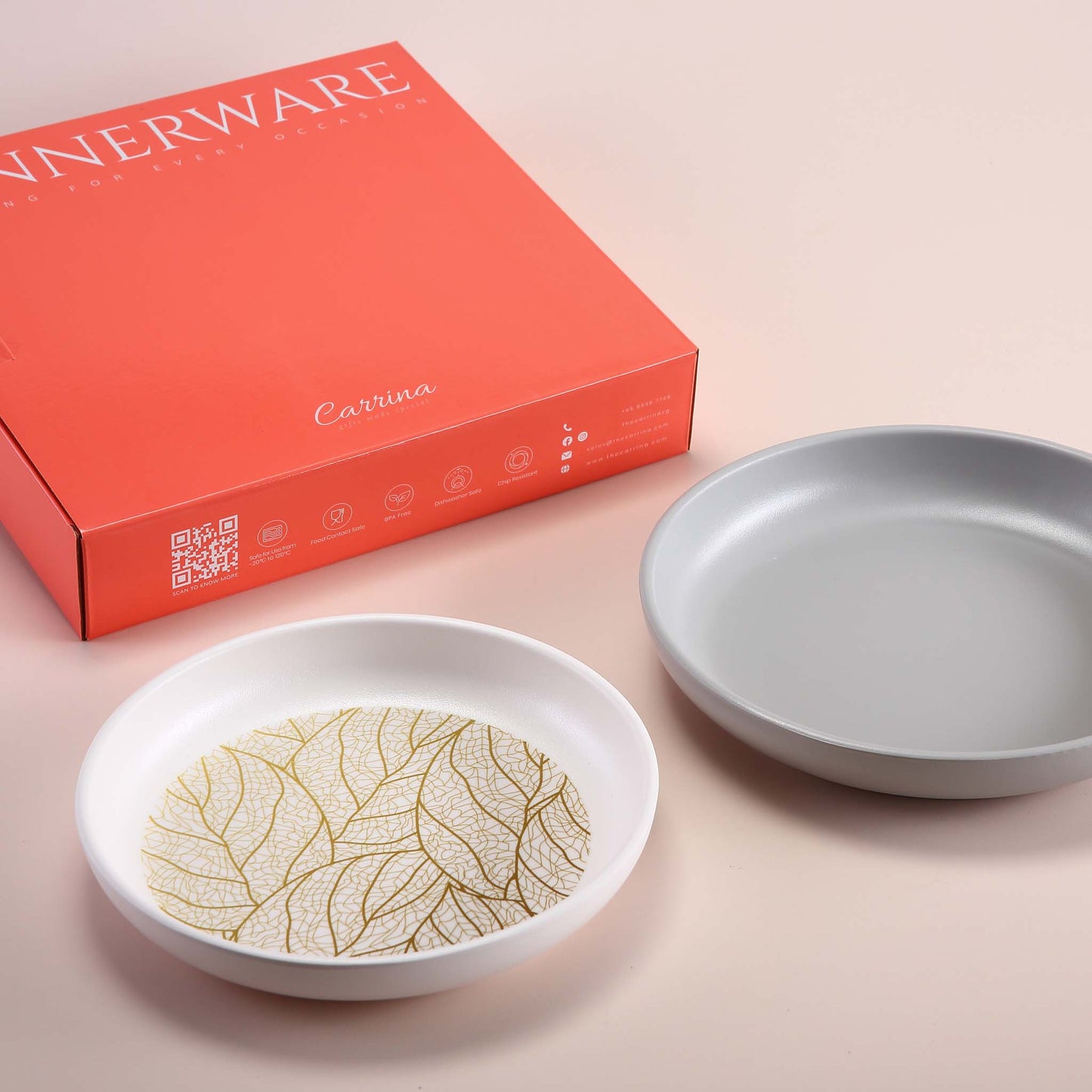 2 PCs Dinner Plate Set – Christmas Vine