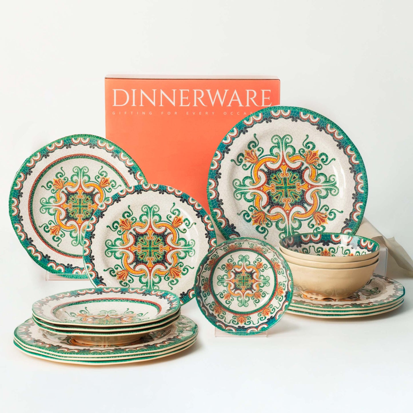 The Plate Story - 16 Pcs Rustic Dining Set - Cabana