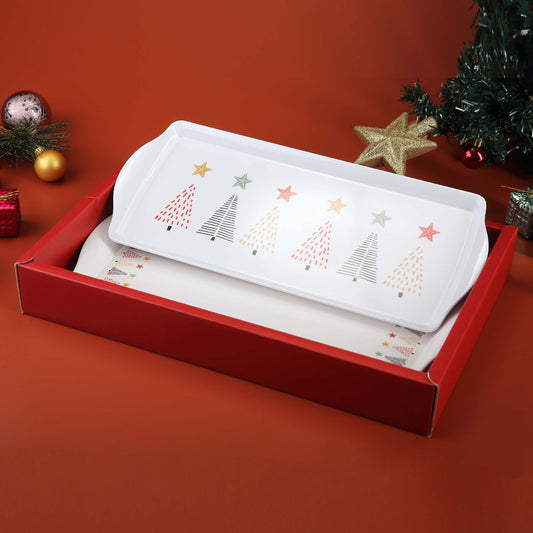 2 PCs Serving Tray Set - Winterscape