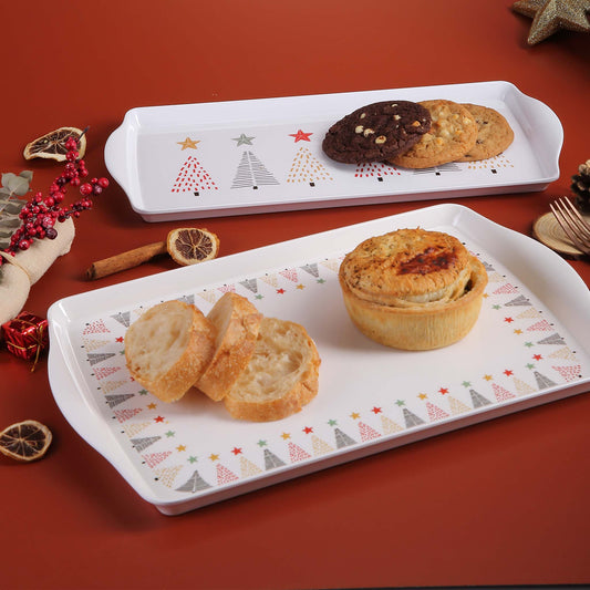 2 PCs Serving Tray Set - Winterscape