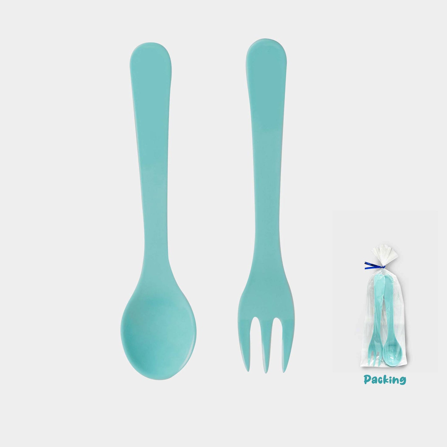 The Plate Story - 2 Pcs Kid’s Cutlery Set – Blue