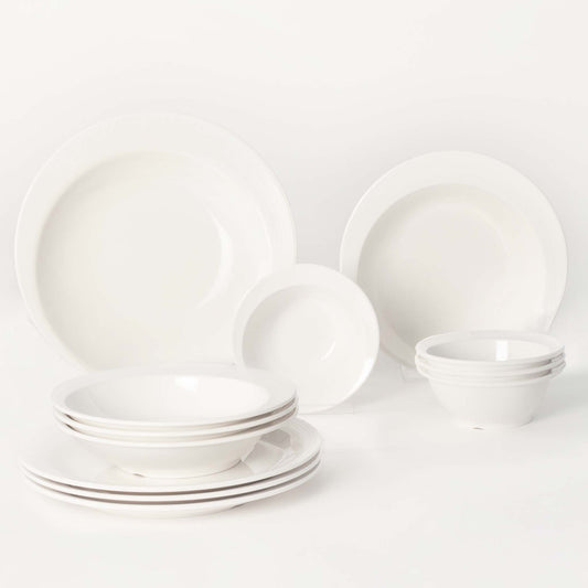12 Pcs Dinnerware Sets - Jewel White