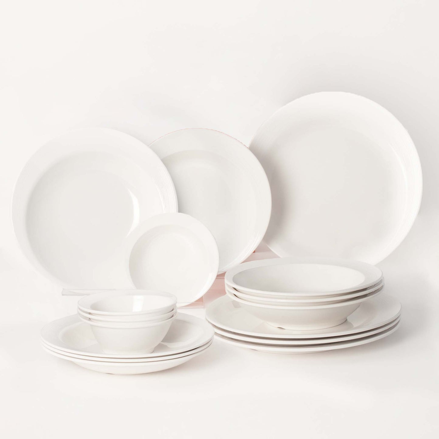 The Plate Story - 16 Pcs Jewel White Dining Set - Jewel