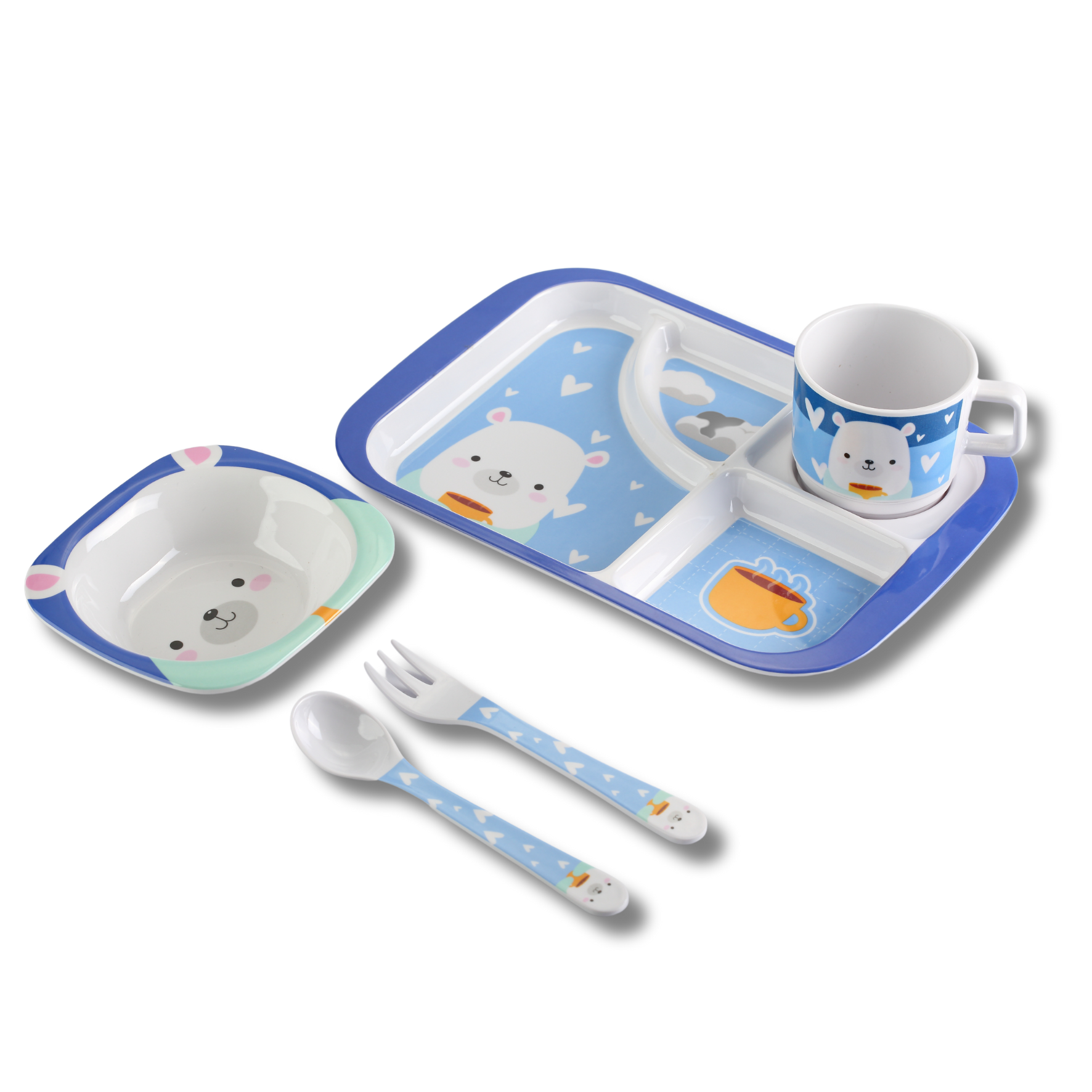 The Plate Story - 5 Pcs Krazy Healthy Plate Set - Bunny