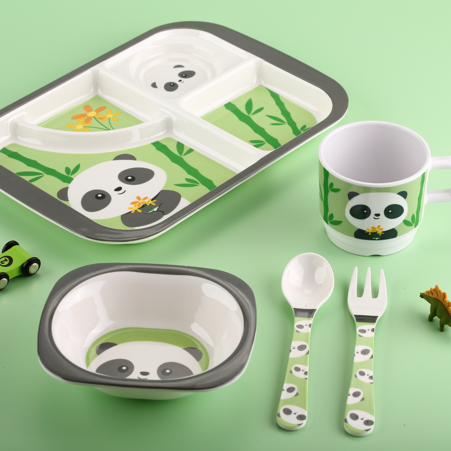 The Plate Story - 5 Pcs Krazy Healthy Plate Set - Panda