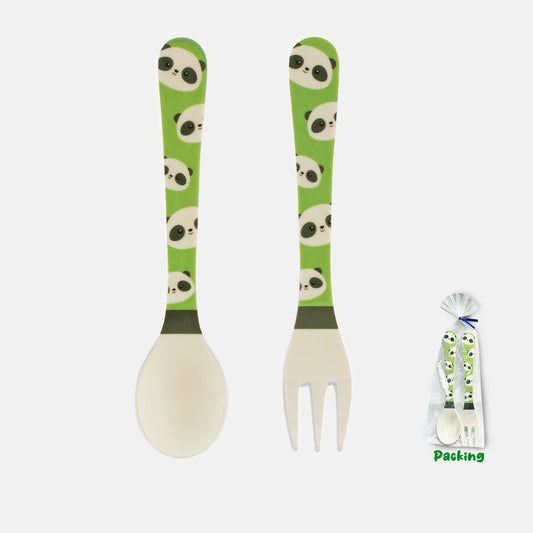 The Plate Story - 2 Pcs Kid’s Cutlery Set – Panda