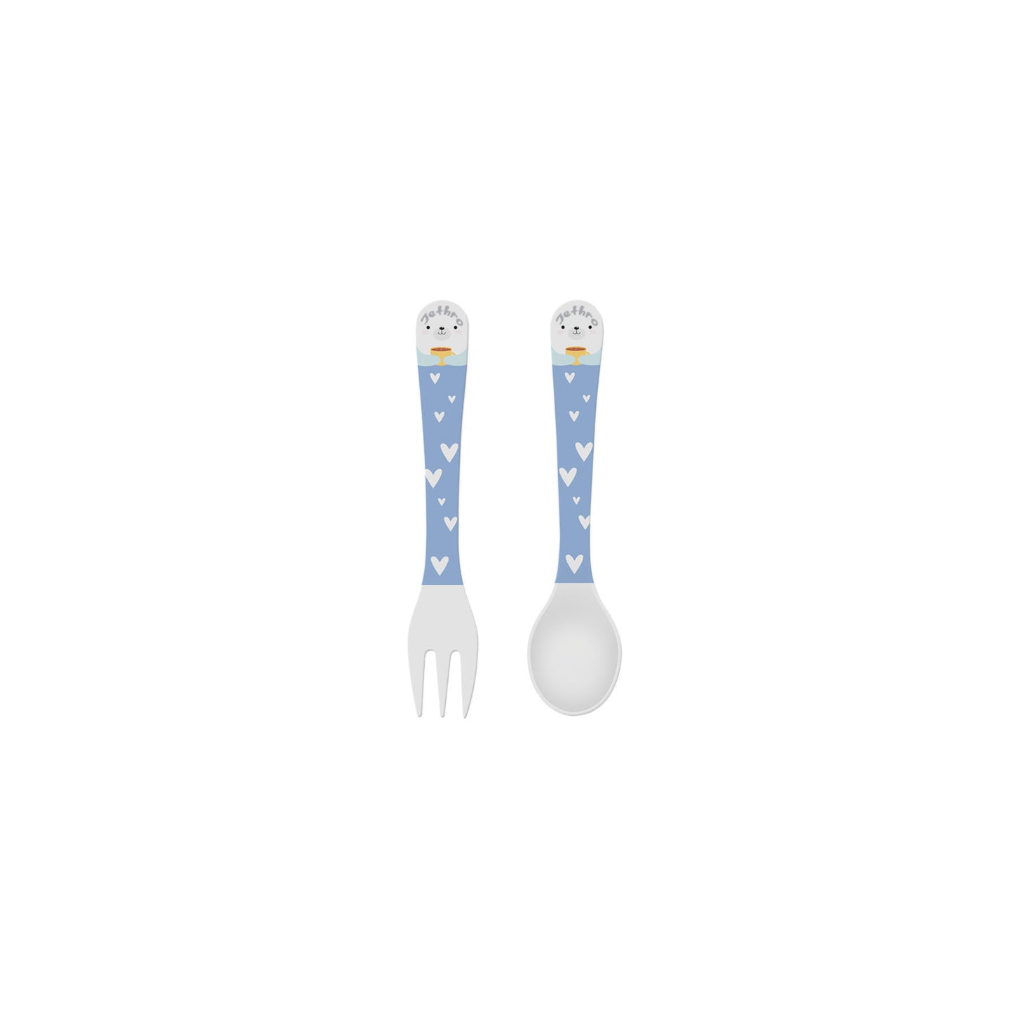 The Plate Story - 2 Pcs Personalized Kid’s Cutlery Set – Bunny