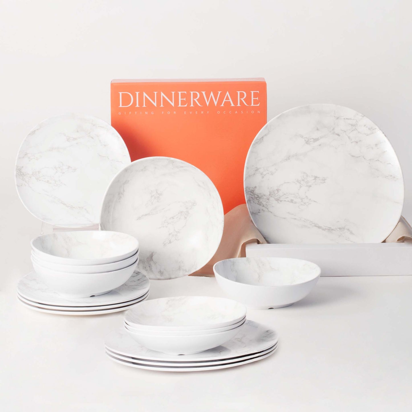 The Plate Story - 16 Pcs Opal Dining Set - Shiva White