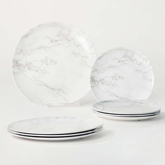 The Plate Story - 12 Pcs Opal Dining Set - Shiva White
