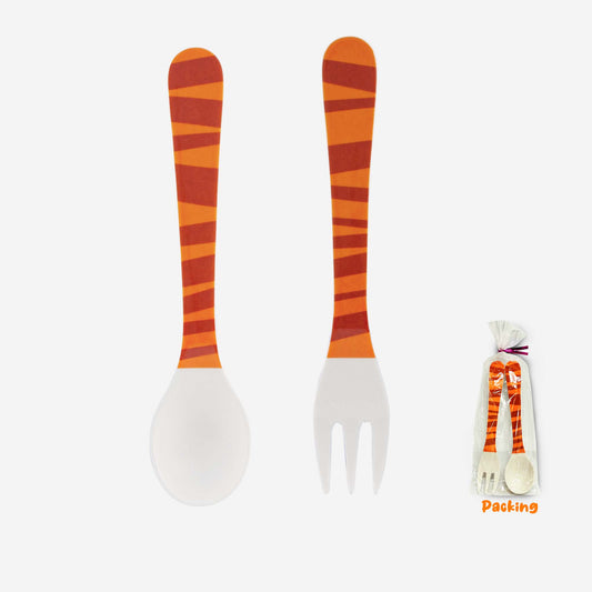 The Plate Story - 2 Pcs Kid’s Cutlery Set – Tiger