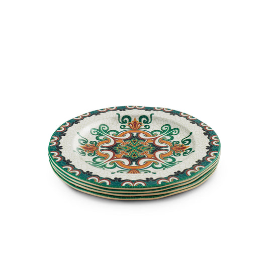 The Plate Story - Rustic Round Plate 9" - Cabana ( Set of 4 )