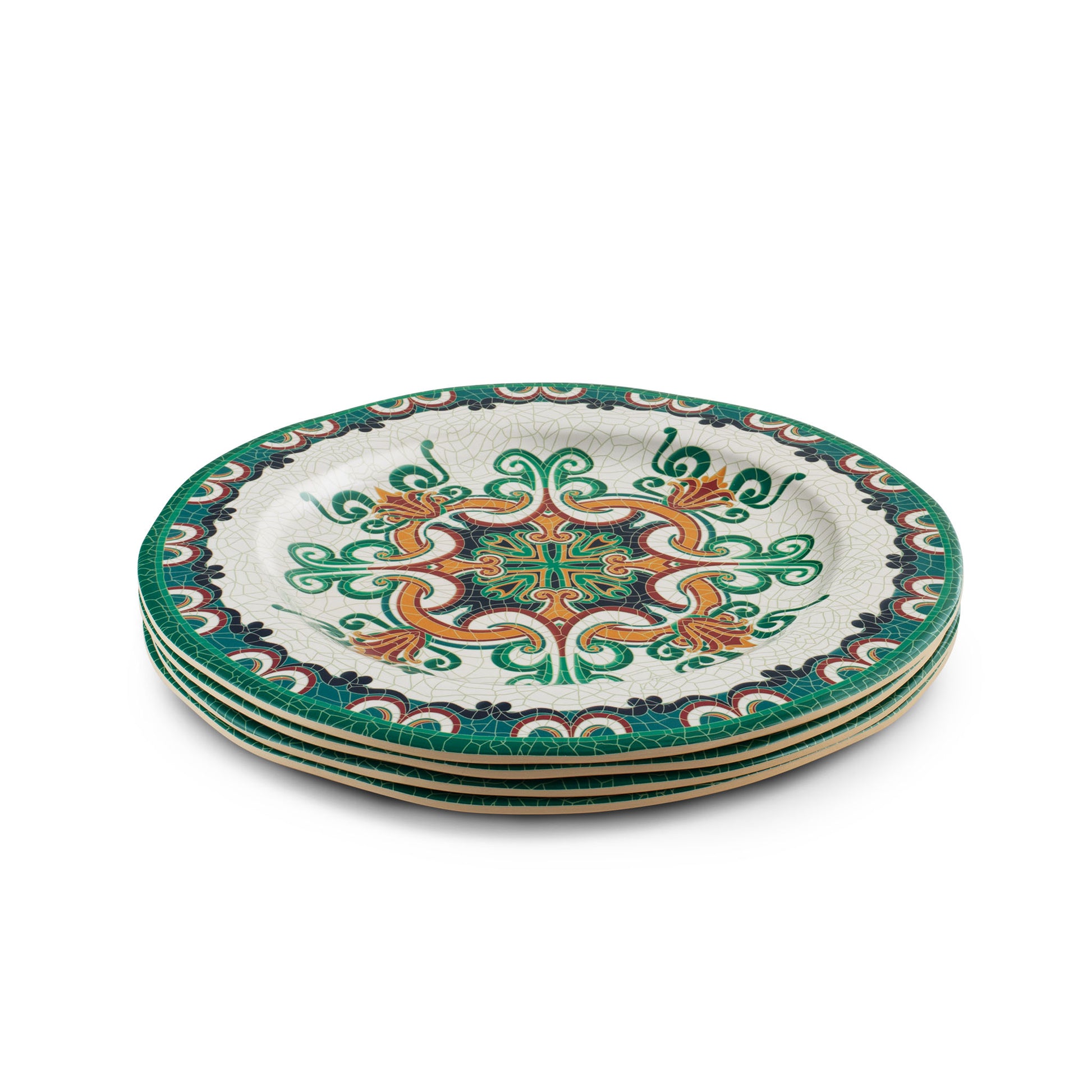 The Plate Story - Rustic Round Plate 11" - Cabana ( Set of 4 )
