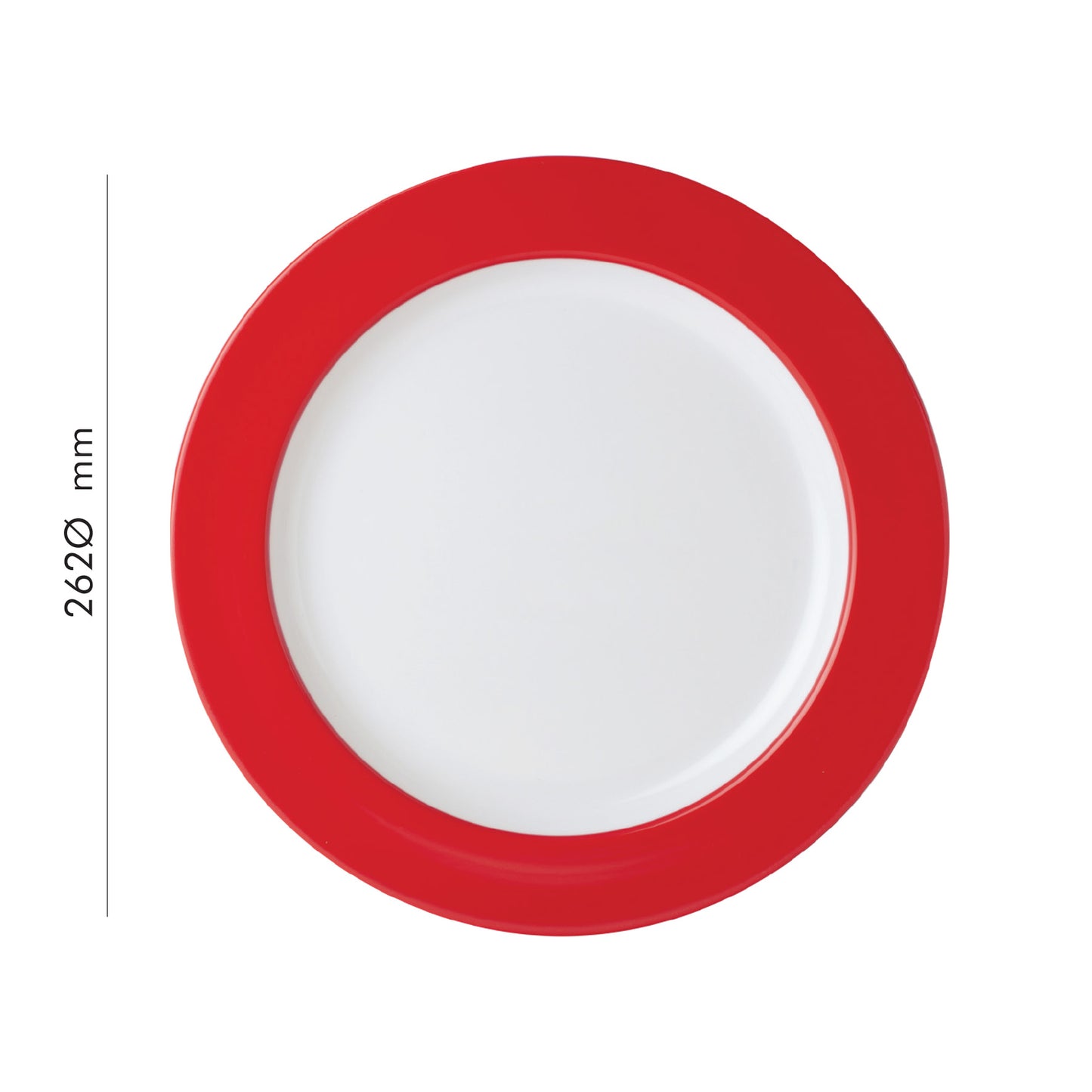 Dual Tone Wide Rim Round Dinner Plate 10.5" (Set of 1)