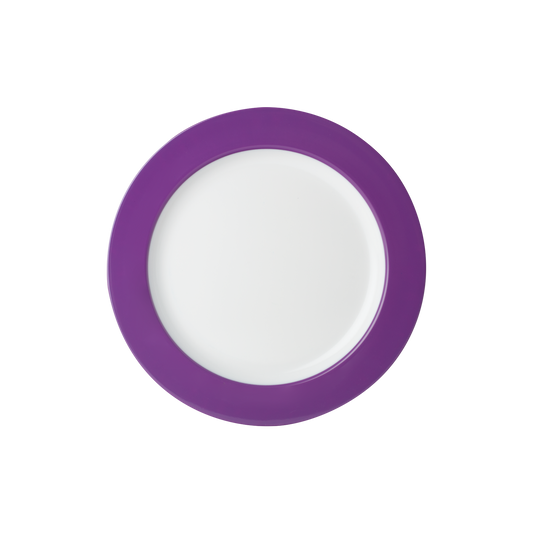 Dual Tone Wide Rim Round Side Plate 8.5" Violet