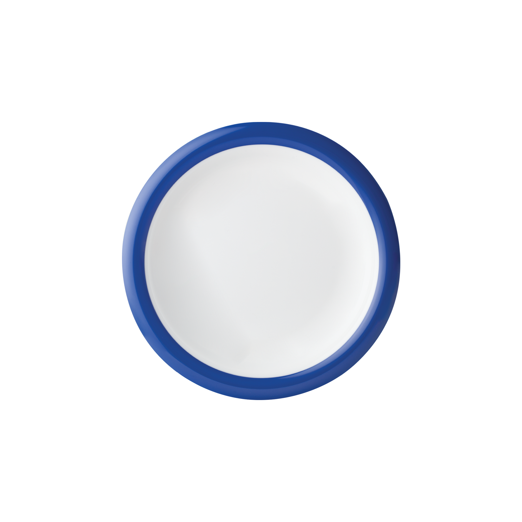 Dual Tone Thin Rim Round Side Plate 8" Navy Blue