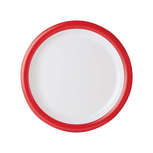 Dual Tone Rim  Round Dinner Plate 10.5" (Set of 1)