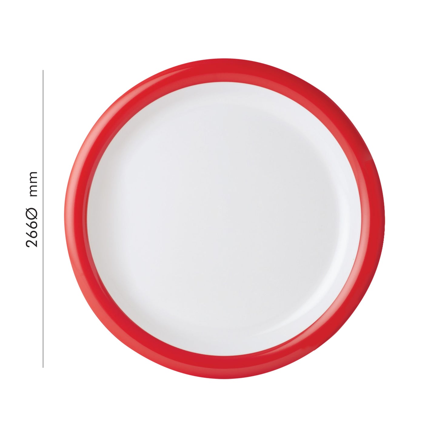 Dual Tone Rim  Round Dinner Plate 10.5" (Set of 1)