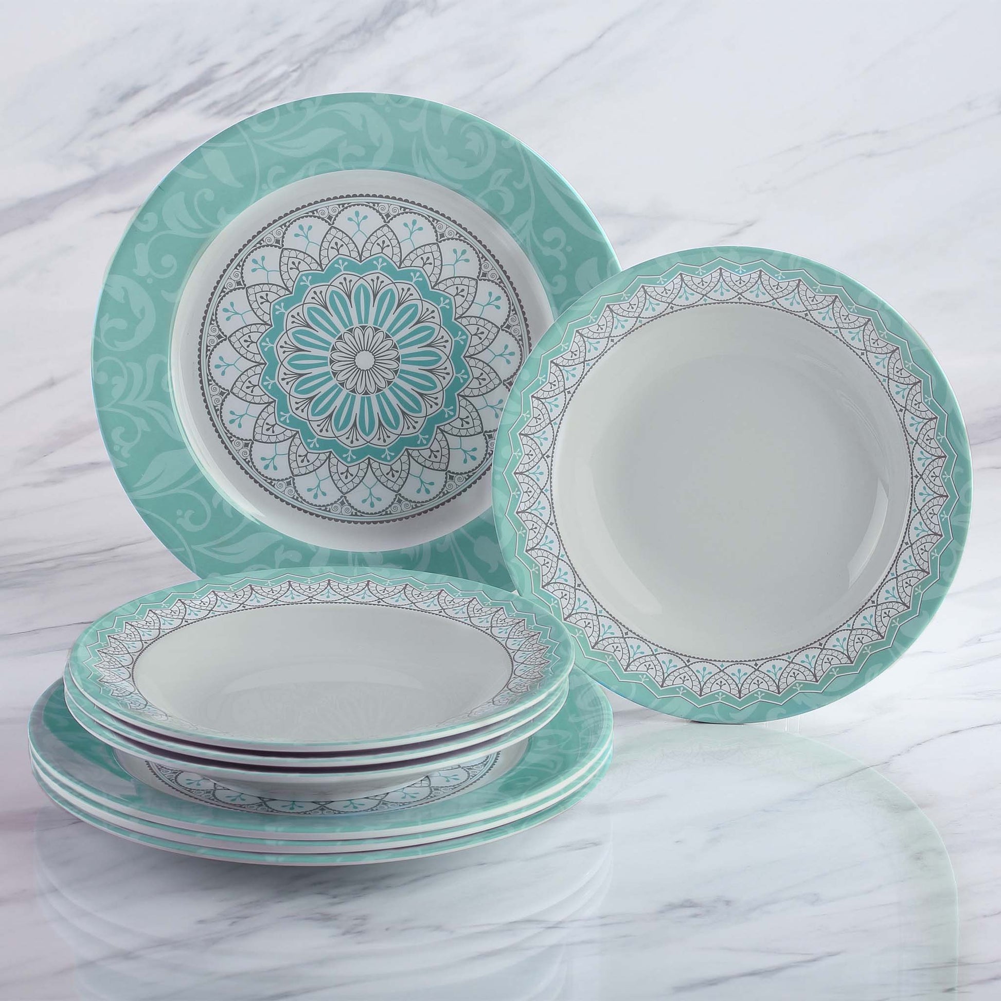 The Plate Story - Raya Collection Plate - Rim Round Hart (Set of 8)