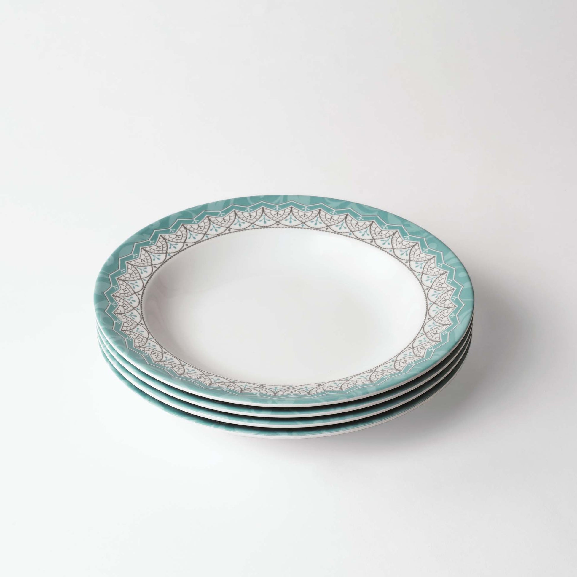 The Plate Story - Raya Round Soup Plate 9" - Rim Round Hart (Set of 4)