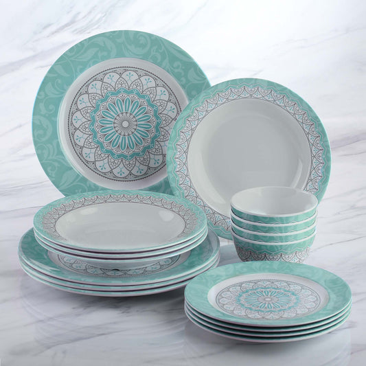 The Plate Story - 16 Pcs Dining Set - Rim Round Hart