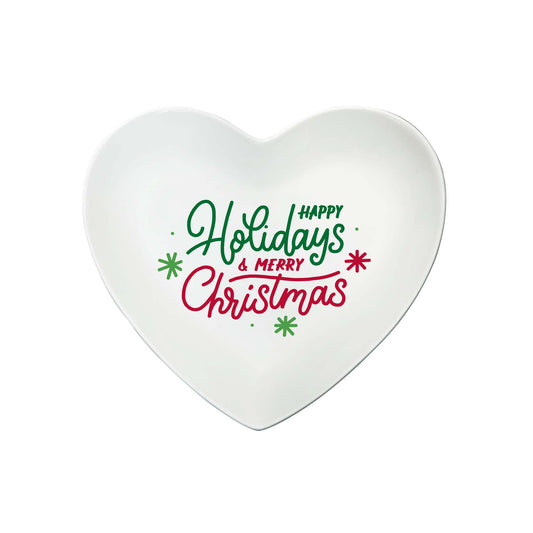4 Pcs Dessert Set - Happy Holiday - Heart Shape