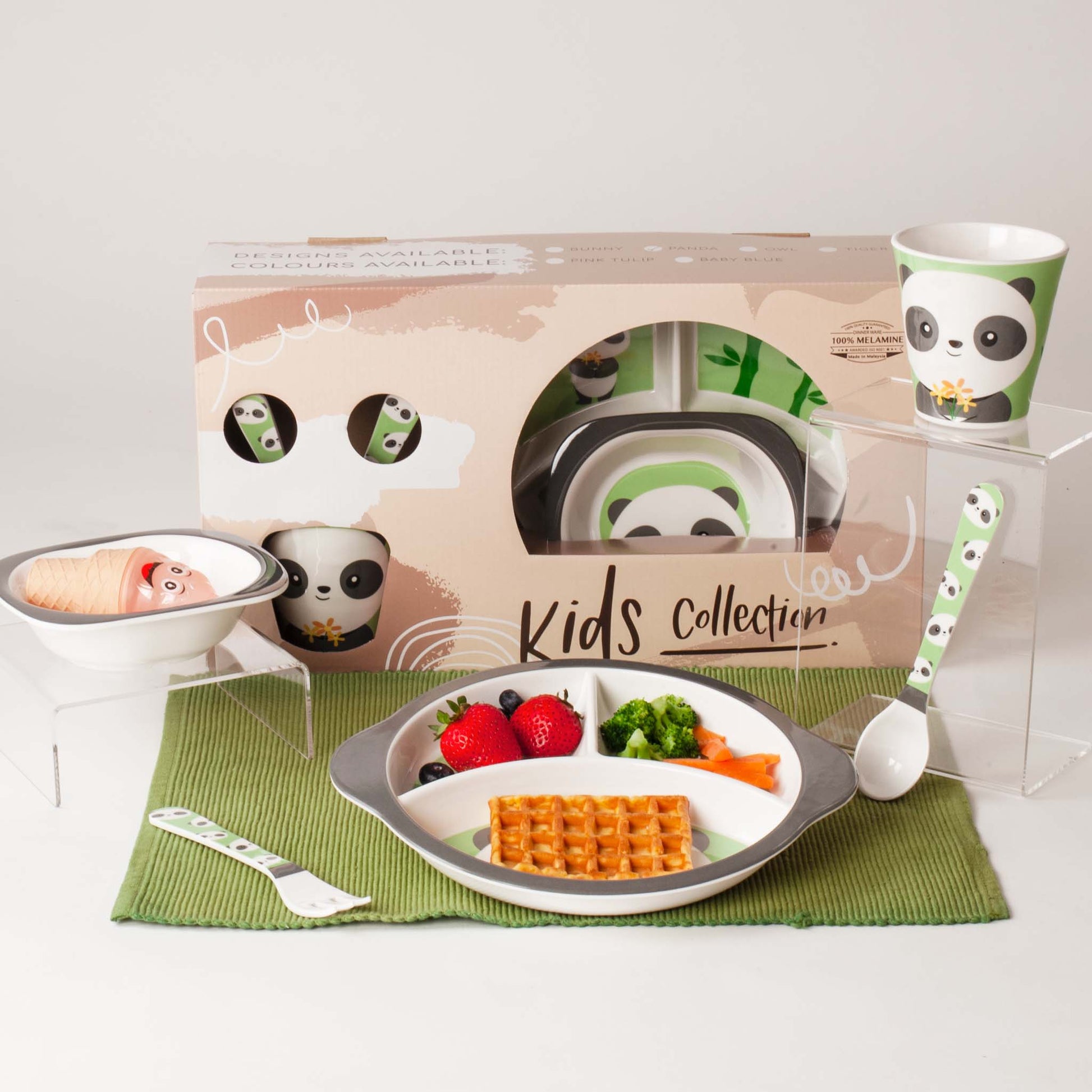 The Plate Story - 5 Pcs Personalised Children Dinner Gift Set - Panda