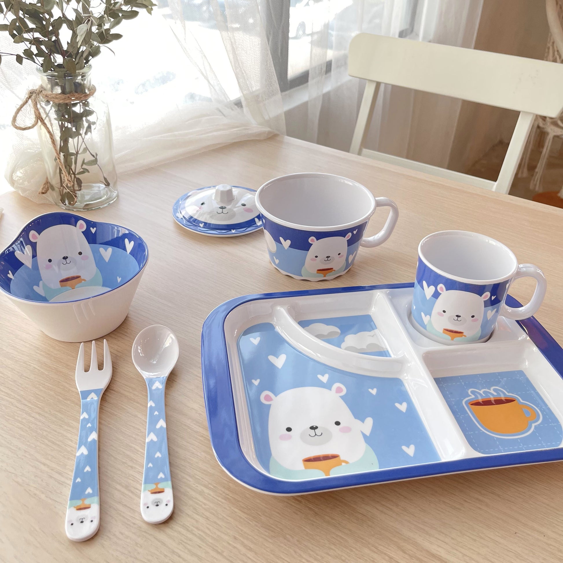 The Plate Story - Children Melamine Snack Bowl 5” - Bunny (Set of 1)