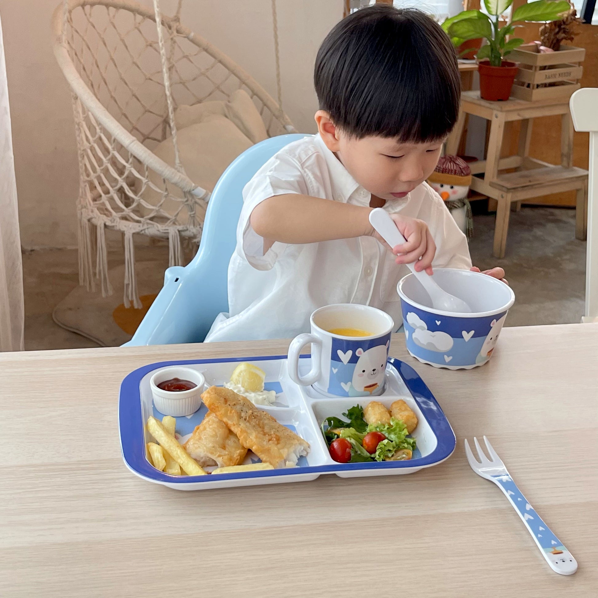 The Plate Story - Children Melamine Snack Bowl 5” - Bunny (Set of 1)