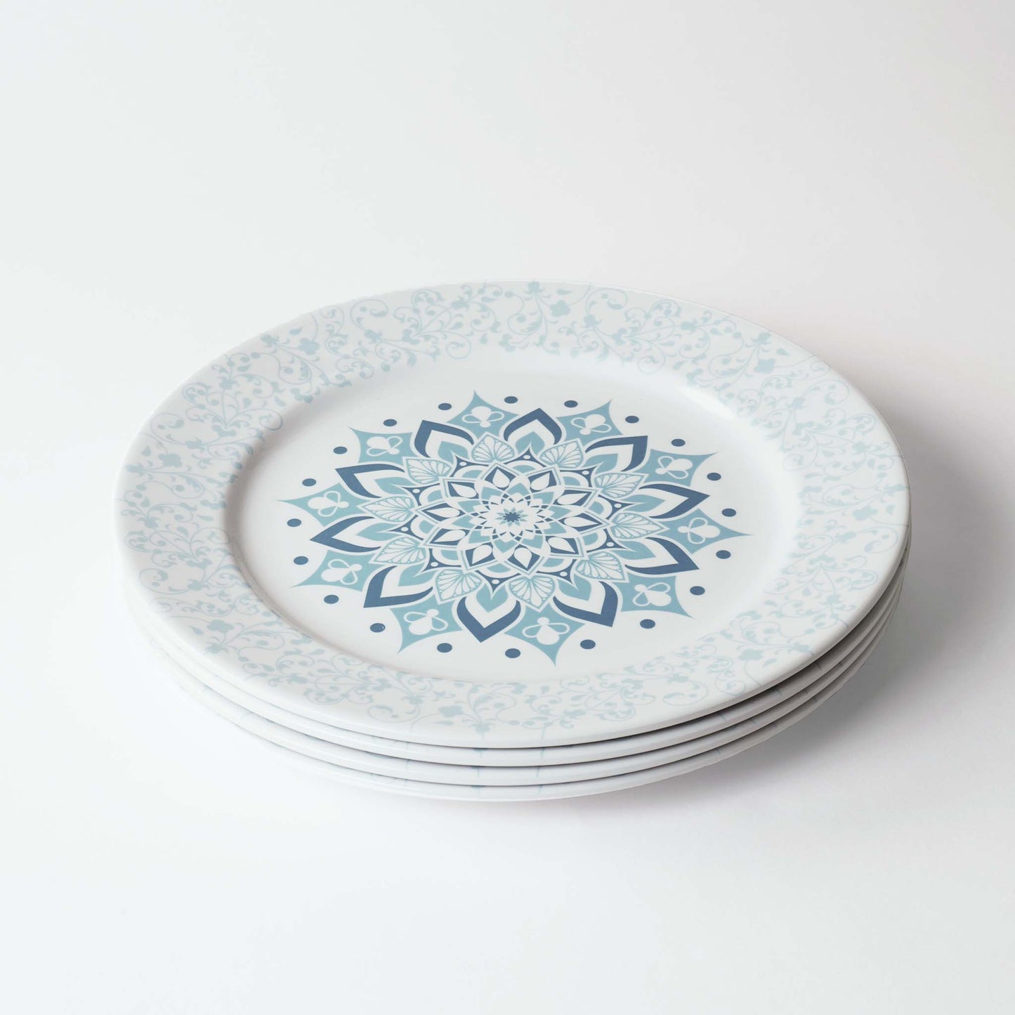 The Plate Story - Raya Collection Plate - Rim Round Noel Blue Plates 11"