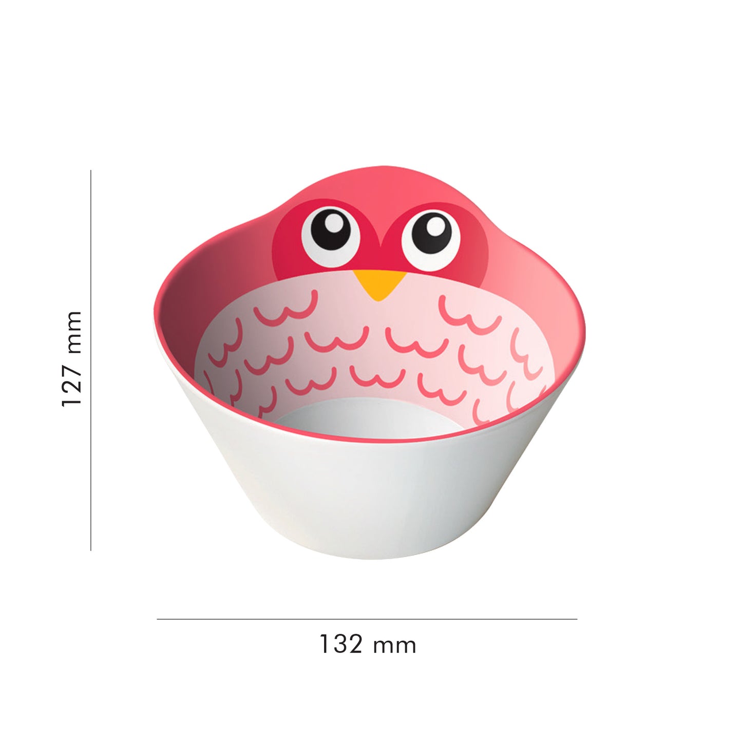 The Plate Story - Children Melamine Snack Bowl 5” - Owl (Set of 1)