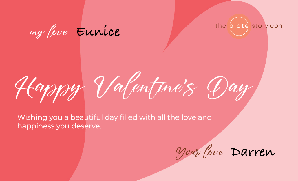 The Plate Story - Personalised Valentine Greeting Card