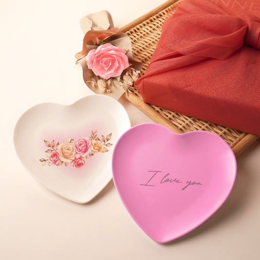 2 Pcs Personalised Mother's Day Rose Gift Set - Pink