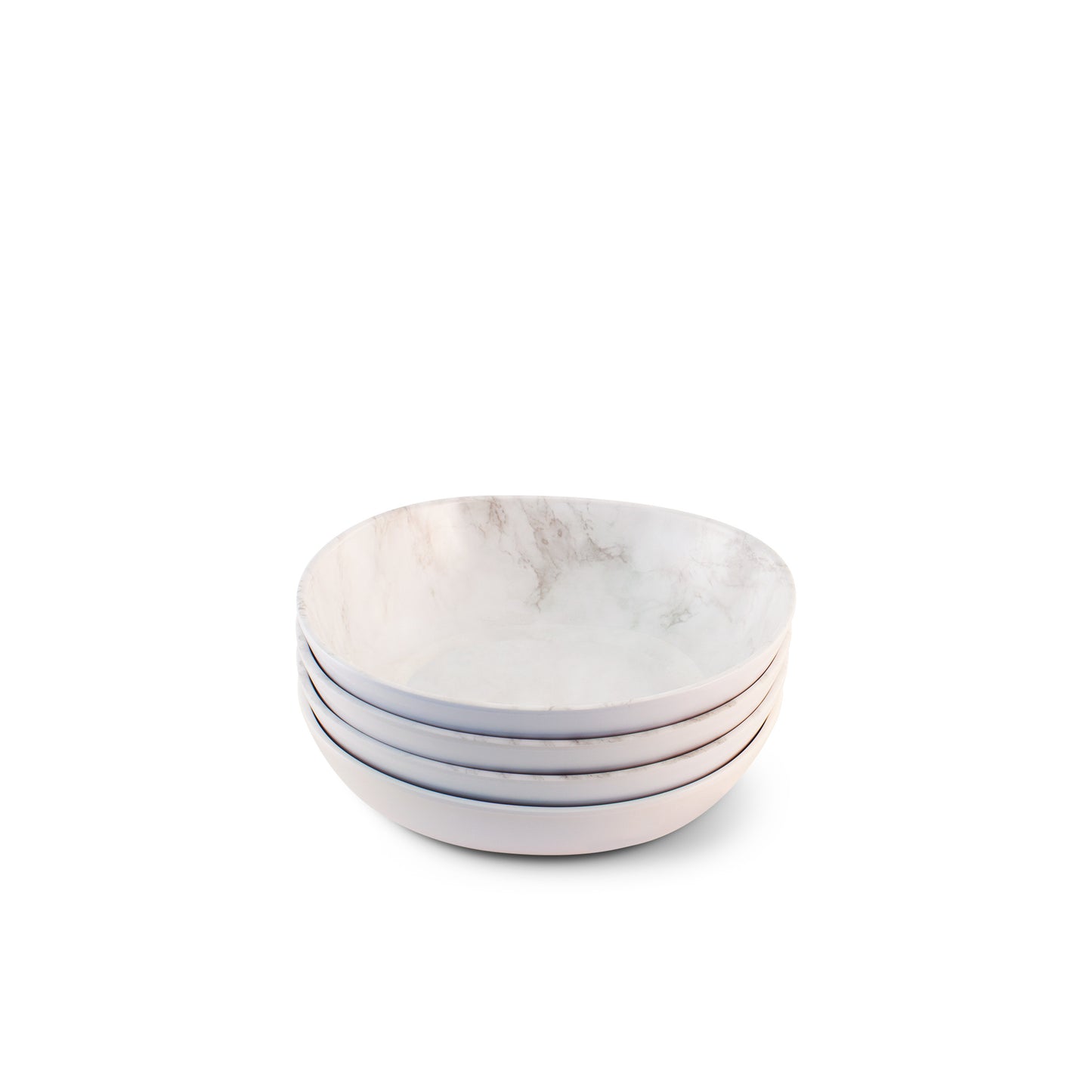 The Plate Story - 4 Pcs Opal Soup Bowls - Shiva White