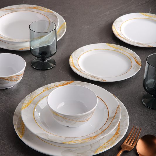 The Plate Story - Raya Collections - Rim Round Shine Dining Set