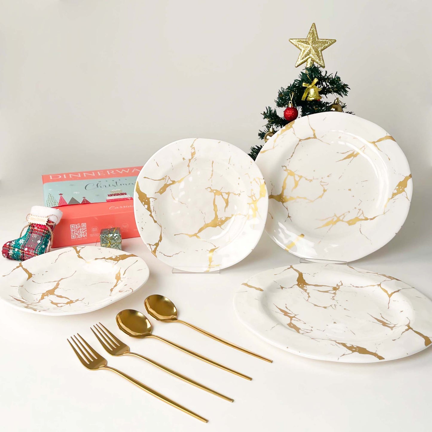 The Plate Story - 8 Pcs Dining Giftset - Merry Gold - Atrium
