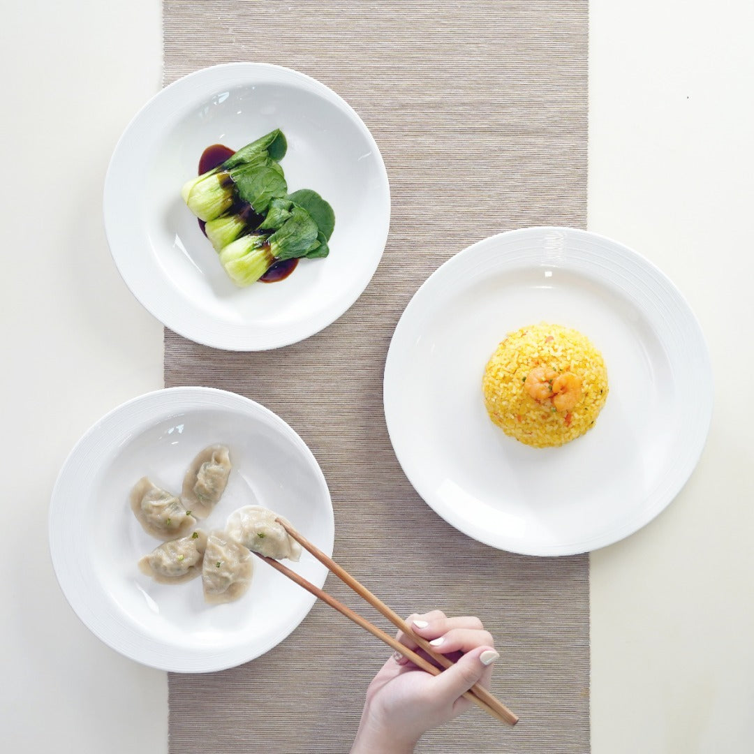 The Plate Story - 16 Pcs Jewel White Dinnerware